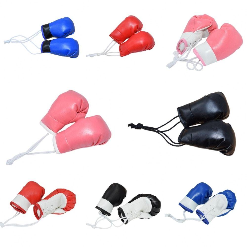 1 Set Easy To Hang Boxing Gloves Pendant Waterproof Miniature Punching Gloves Gym Bag
