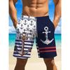 Новая Мода Якорный Узор Пляжные Шорты Для Мужчин Тренд Лето 3D Печать Плавки Свободные На Шнурке Уличная Одежда Y2k Короткие Штаны