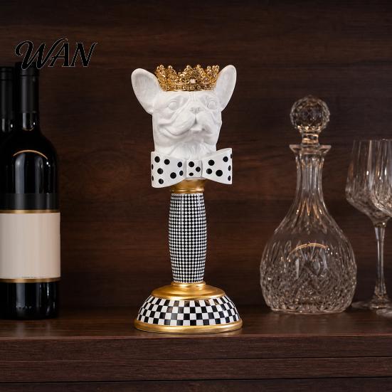 Natural Charm Home Decor Animal Ornaments, Decorative Painted Resin Modern Style Unique Figurines Wine Cabinet Decor, for Living Room Bedroom