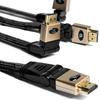 Flexible HDMI 4K for Flat Screen TVs and Still Video Nintendo and Other Compatible with and Other Devices with HDMI Full HD HDR ARC BIZ L-Shaped