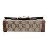 Gucci Мини-сумка через плечо с логотипом Horsebit 1955 из канвы и кожи, унисекс, коричневый эбеновый цвет, 699296-92TCG-8563