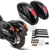 Черный Маленький Кофр с Фонарями для Мотоцикла Harley Cruiser Prince