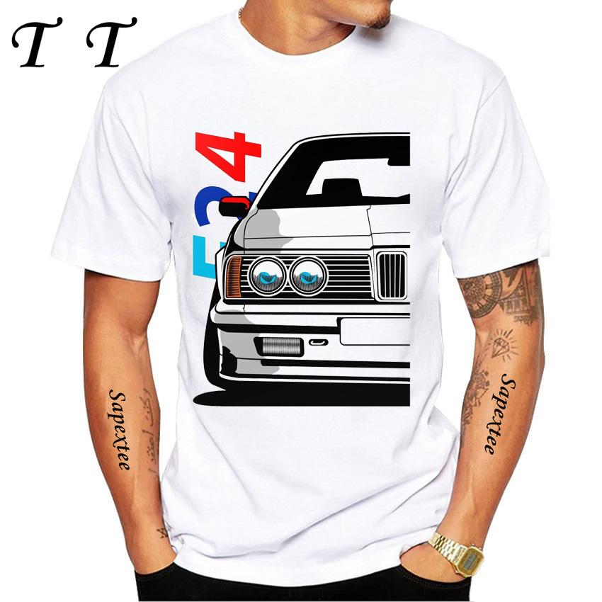 E90 Low Style Skull Driver TShirt New Summer Men Short Sleeve Legend E34 Car Art Tshirts Boy Casual White Tees