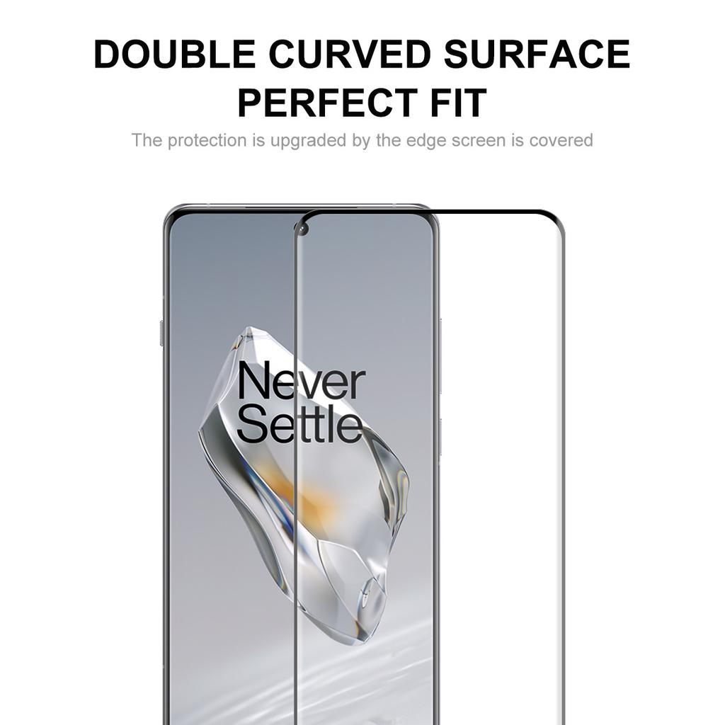 ENKAY HAT PRINCE For OnePlus 12 5G HD 3D Curved Tempered Glass Side Glue Full Screen Protector Support Fingerprint Unlock