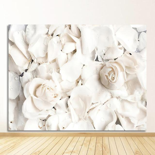 Пион, роза, белые цветы, сад, плакаты на скандинавскую тему и принты, настенные панно для декора гостиной, настенное искусство, холст, живопись с цветением