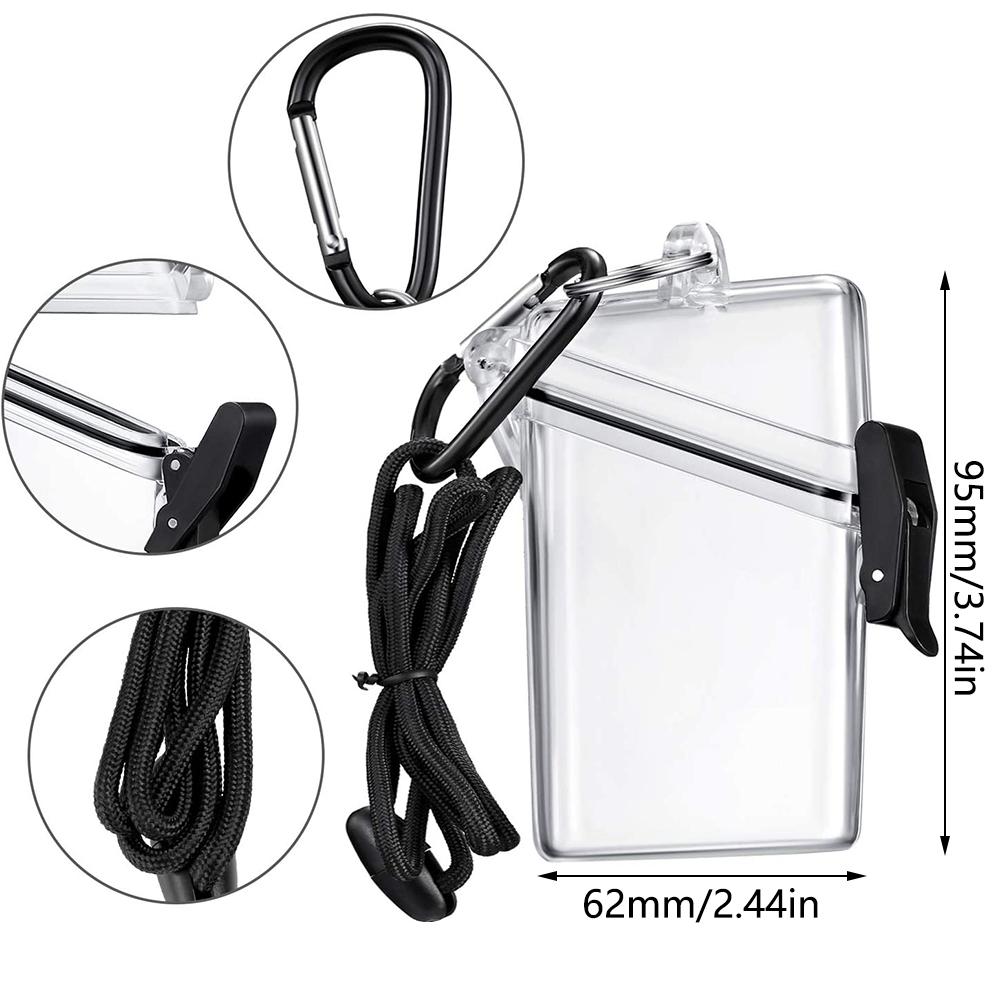 2 шт. водонепроницаемый чехол-держатель для бейджей с ремешком для бейджей и ключей