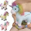 Нетоксичная 32 см Мультяшная Радужная Единорог Плюшевая Кукла Высокое Качество Милый Разноцветные Волосы Единорог Мягкая Игрушка Домашний Декор Подарок Для Детей