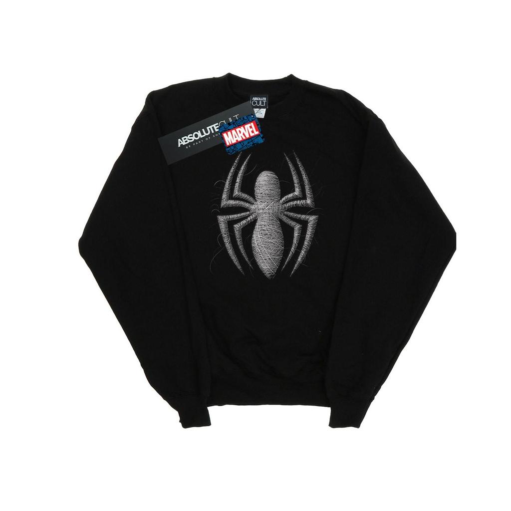 Marvel Mens Spider-Man Web Logo Sweatshirt