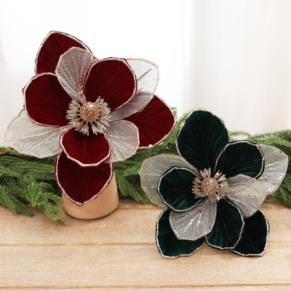 Home Decoration Christmas Tree Ornament Three-Layer Xmas Decorative Flowers Christmas