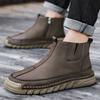 Men's Ankle Boots Plush Shoes Casual Shoes Autumn and Winter Plus Size 39-46