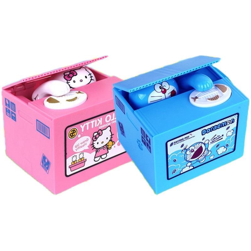 Игрушка кот Санта-Клаус, ворующий деньги, Единорог копилка: Детский музыкальный копилка Рождественский подарок