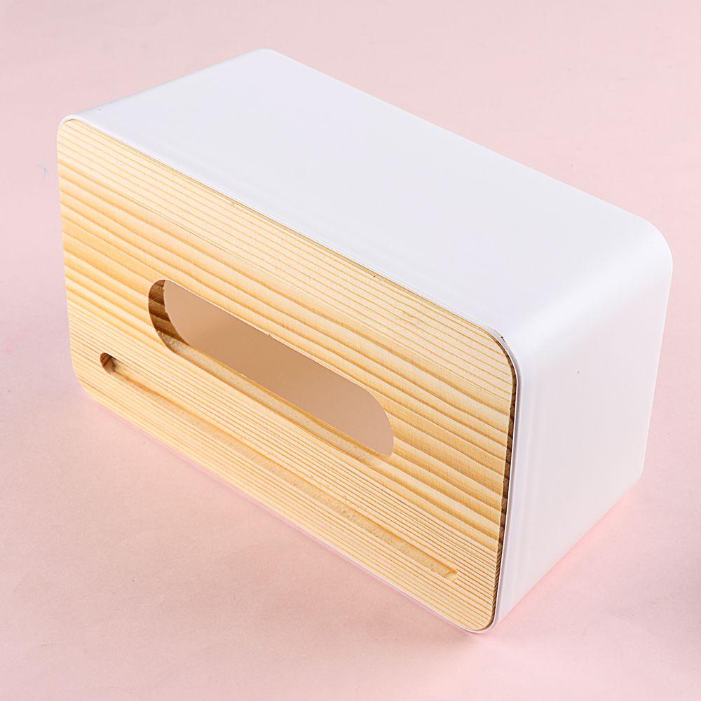 2PCS Cartoon Interior Products Wood Wooden Tissue Box Napkin Paper Boxes Storage Case Cover Holder