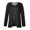 Womens Plus Size Tops Long Sleeve Shirts V Neck Casual Clothing Clothes Solid Color Tops