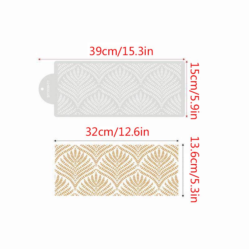 1 шт., трафареты для торта, пластиковые кружевные трафареты для торта, шаблон с шипами пшеницы