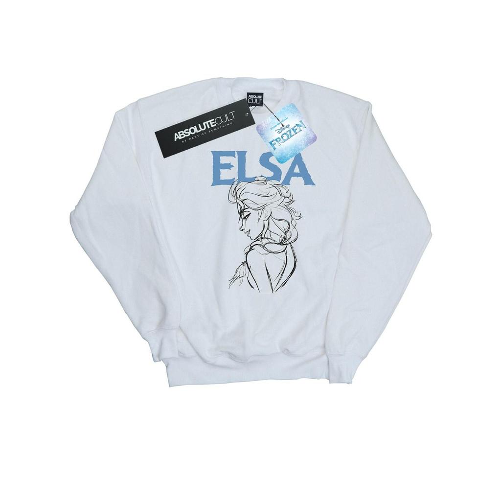 Disney Womens/Ladies Frozen Elsa Profile Sketch Sweatshirt