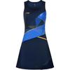 Li Ning Training Sports Быстросохнущее антибактериальное платье для бадминтона с круглым вырезом без рукавов Женские платья Синий ASKT024-3