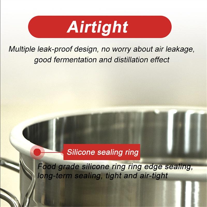 12/20/33л дистиллятор из нержавеющей стали для домашнего приготовления самогона, спирта, меди, дистилляционный котел, вода, эфирное масло, пивоварение