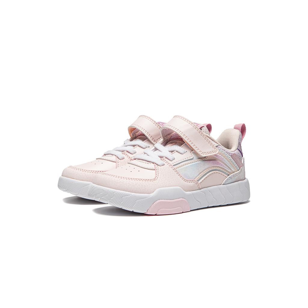 Li Ning Kids Fashion Trend Comfortable Low-Top Sneakers Kids Sneakers Light-Rose-Pink YKNU060-4
