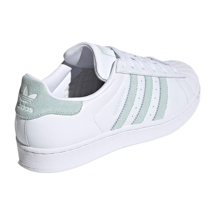 adidas Женские Superstar 'White Vapour Green' (женские размеры) Кроссовки для скейтборда Cloud White / Vapour Green / Core Black EE7401