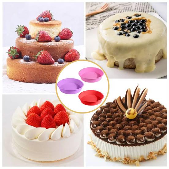 4/6/8/10-Inch Round Silicone Cake Mold Non-stick Food Grade Easy Release Cheesecake Water Bath Pan Protector Kitchen Baking Mould
