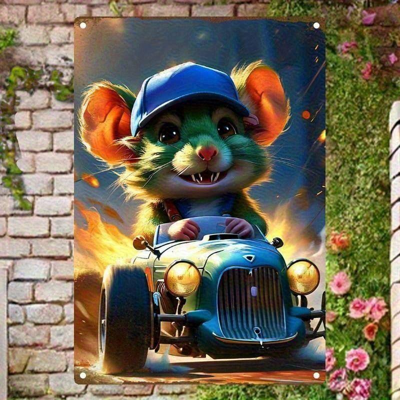 Авангардная автомобильная металлическая художественная картина для декора гаража