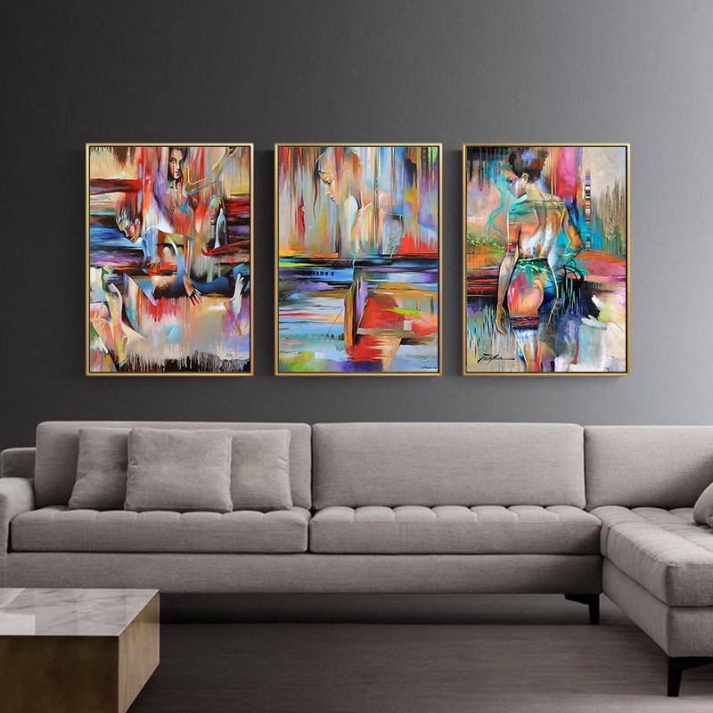 Минималистичный абстрактный сексуальный обнаженный рисунок, женский холст, живопись, постеры, настенные картины, принты для дома, Декор в гостиную