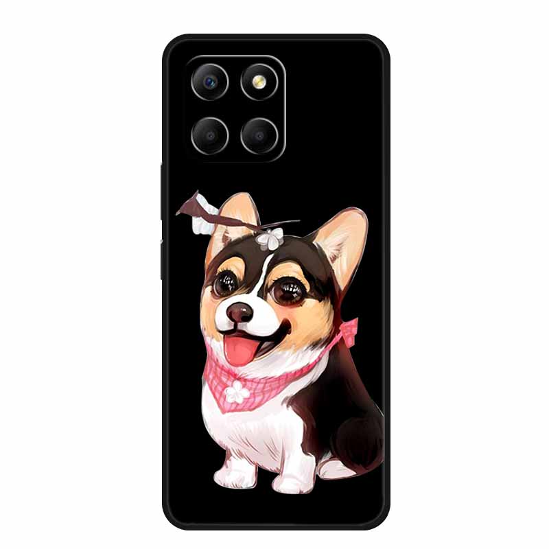 Мультяшный чехол для Honor X7c X8c X8b X5b Plus Play 9A X6b X6c Чехол для телефона X 8 7 6 C Coque Милый Кот Черный Силикон Мягкая Задняя Крышка