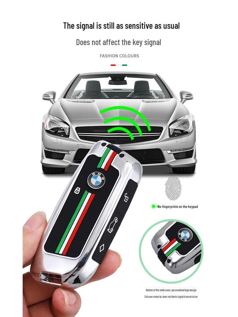 BMW Key Case for 2024 X5, X1, 7 Series, X7, X6, 5 Series, and 740: Stylish Buckle Design