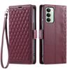For Xiaomi Redmi 15 5G (EU) (171mm)/4G (EU) (171mm) Leather Case Rhombus Texture Wallet Stand Phone Cover with Wrist Strap