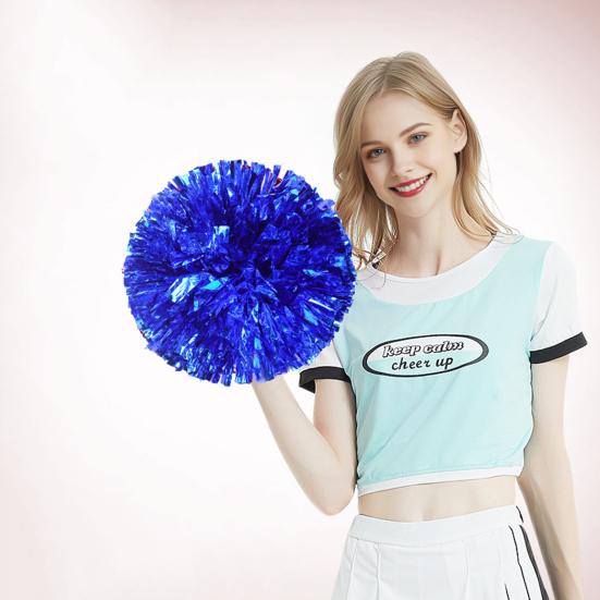 10 шт. помпонов для чирлидеров, металлические помпоны для чирлидеров с кольцами на пальцах, реквизит для командных спортивных игр, танцевальных вечеринок