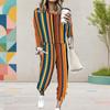 Женский Белый Костюм Большого Размера из Двух Предметов Брючный Комплект Свитшот с Круглым Вырезом и Длинным Рукавом с Принтом Брюки с Манжетами и Карманами