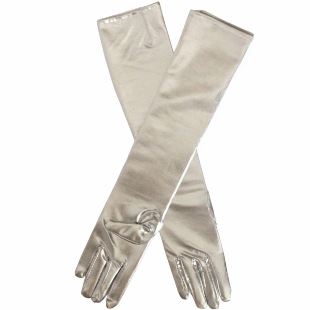 Блестящие клубные митенки Золотой Серебряный цвет Этикетные перчатки Модные панк-митенки Хэллоуин