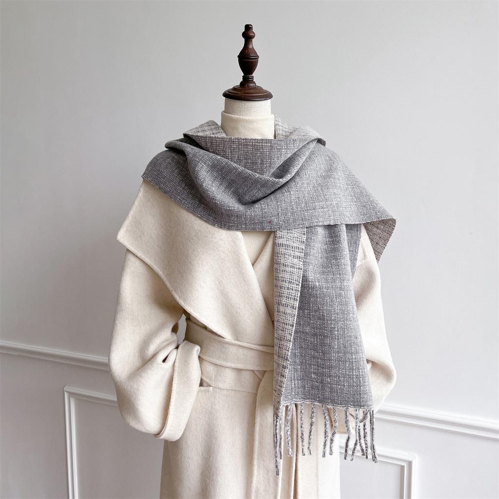 Luxury Brand Cashmere Women Plaid Scarf Winter Warm Shawl and Wrap Bandana Pashmina Female Foulard Square Thick Blanket Poncho