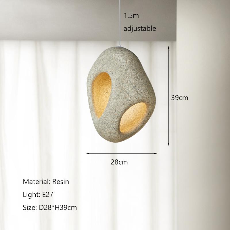 LED Art Wabi-sabi Style Creative Restaurant Pendant Light Post Modern Lustre Bedroom Dining Room Home Decor Bedside Hanging Lamp