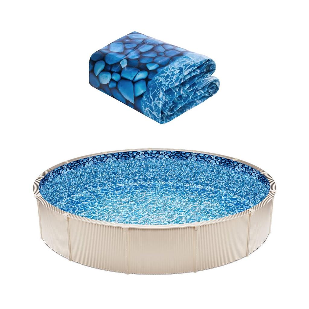 Round Pool Liner 24ft Unibead Style Pool Liner 52in Wall Height