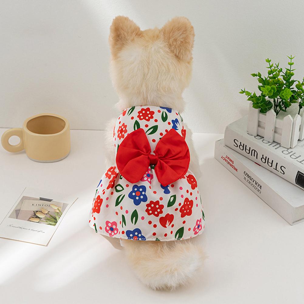 Spring Summer Cat Princess Dress Pet Sunflower Skirts Pet Clothes Comfortable Soft Puppuy Dogs Cats Dress