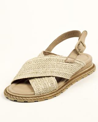 Босоножки женские 5004512 36 бежевые кожа