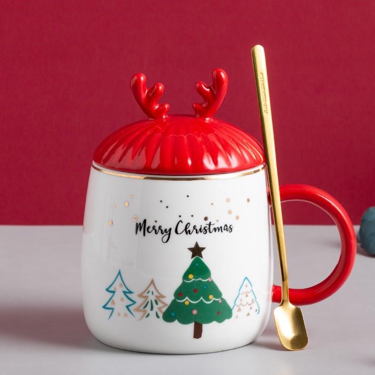 Креативная мультяшная рождественская подарочная кружка, керамическая чашка для воды, кофейная чашка, чашка для молока