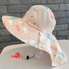 Polyester Sun Cap With Whistle Beach Cap Outdoor Kids Bucket Hat  Toddler