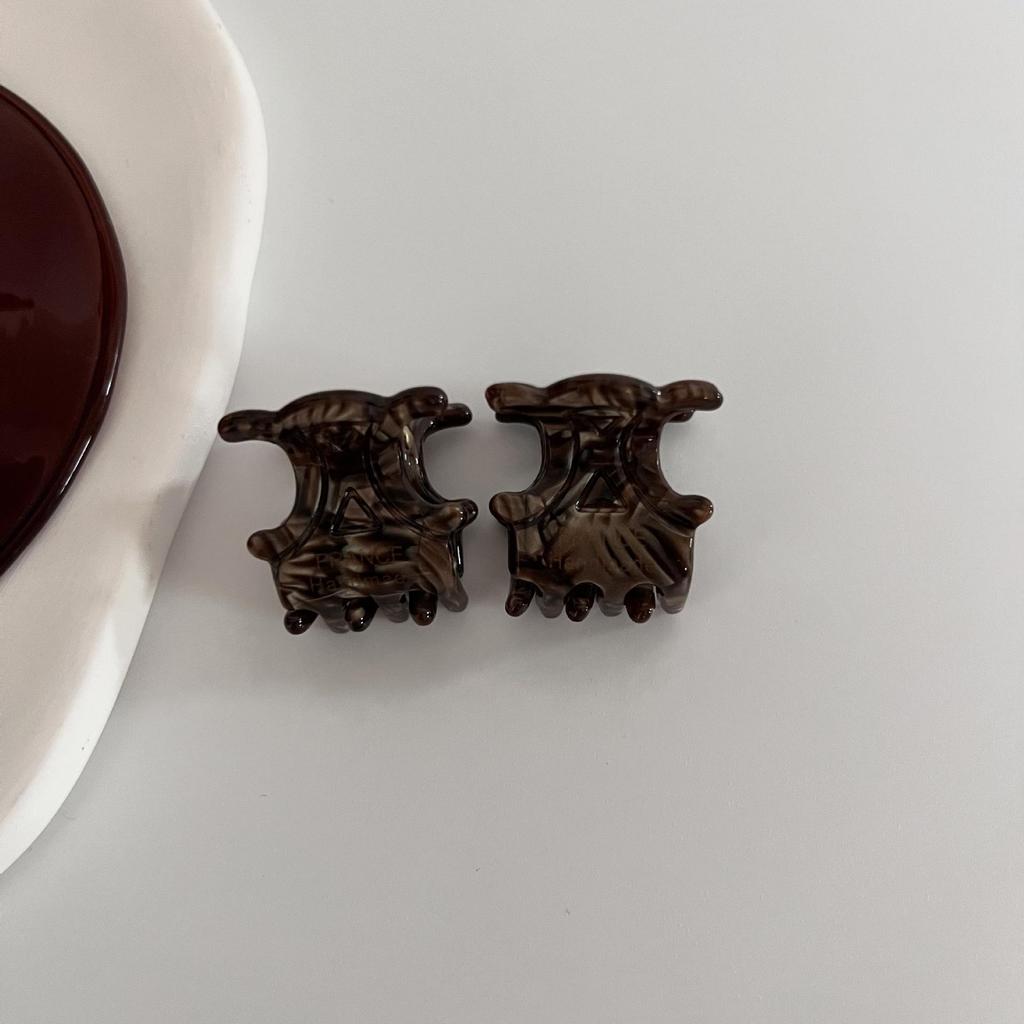 Элегантная мини-заколка для волос Gold Label из ацетата — ретро-стиль для челки