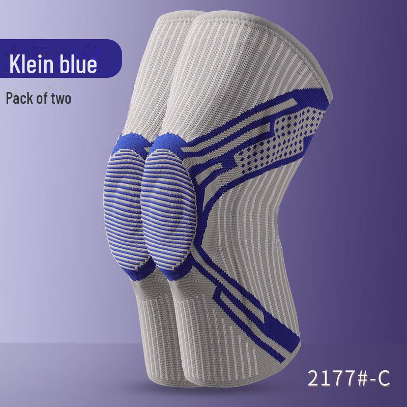 Мужские силиконовые наколенники - спортивная защита для бега, фитнеса, баскетбола, прыжков; Теплая компрессия с поддержкой надколенника.