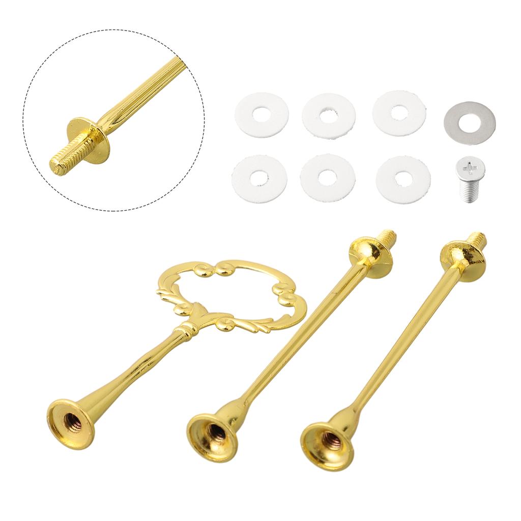 1 шт. Подставка для торта на 2 или 3 яруса в европейском стиле из золотого цинкового сплава на 2/3 яруса