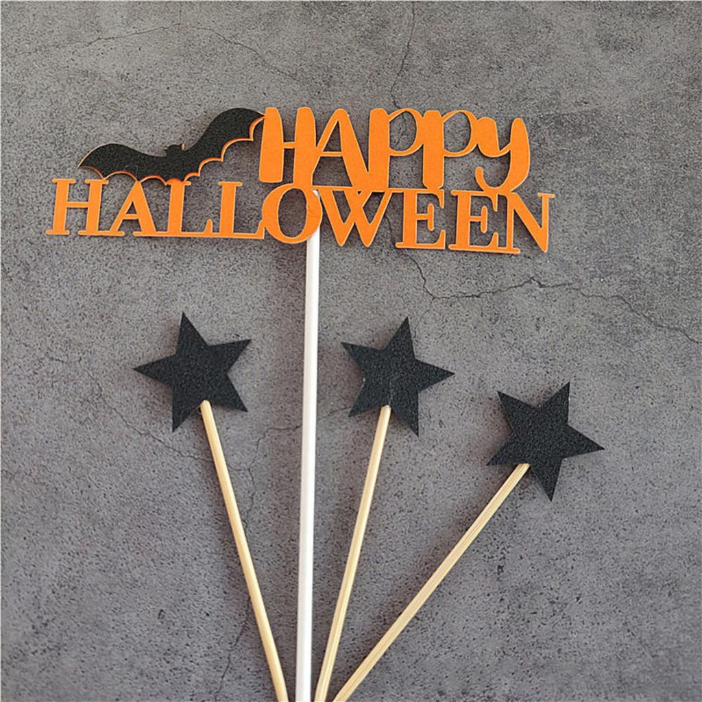 Halloween Decoration Collection: Pumpkin BatWitch GhostCastle Cake Decoration, Funny Party Outfits