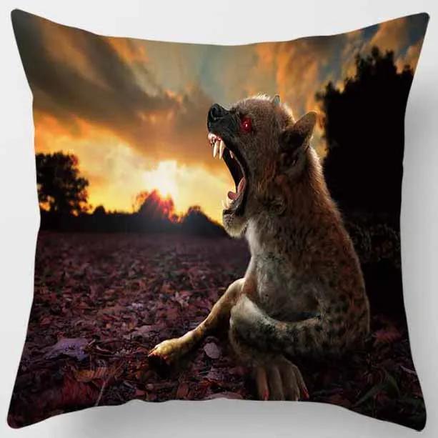 45X45СМ Серия Животные Тигр Подушка Подарок Украшение для Дома Офиса Подушка Наволочка для Подушки Спальня Диван Автомобиль