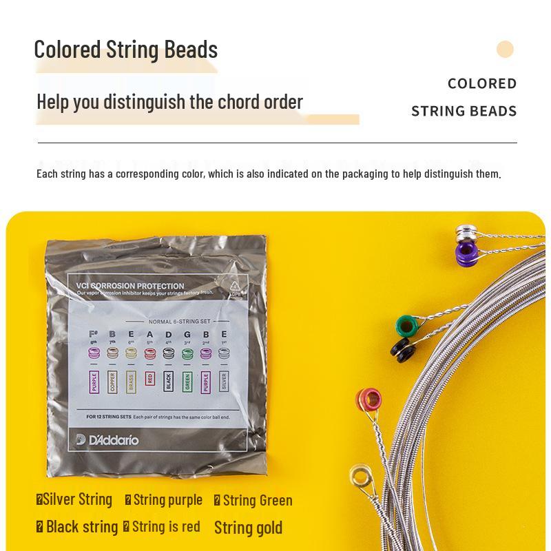 Сет никелированных струн D'Addario для электрогитары (EXL110 и EXL120) - 6 строк