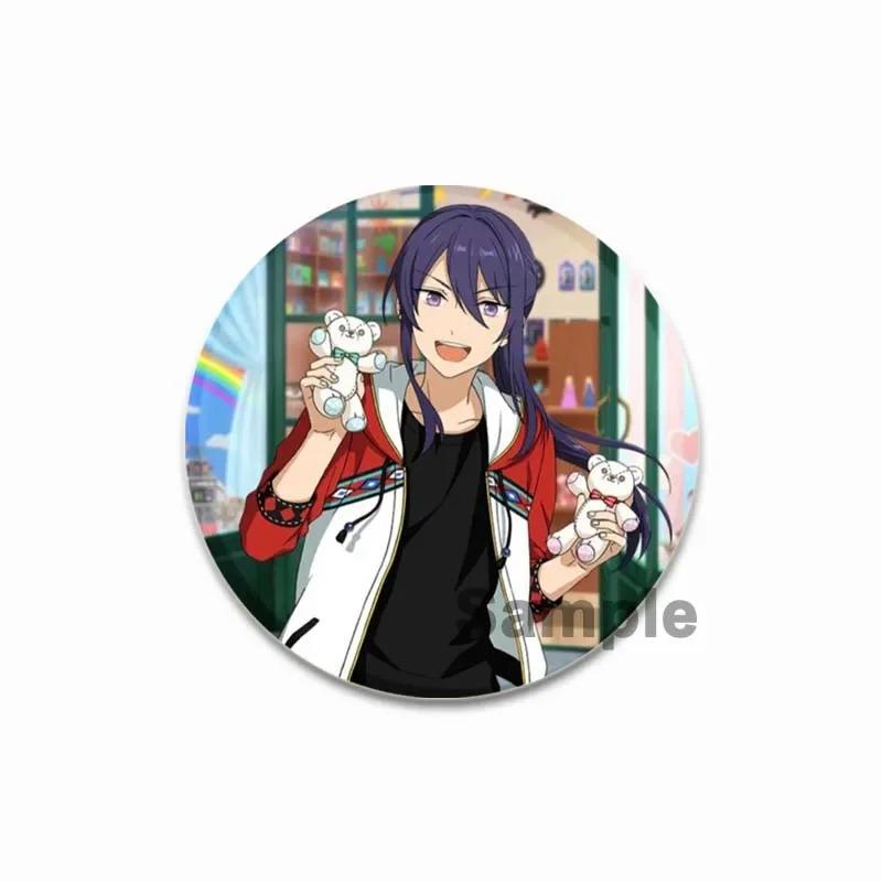 32/44/58MM Tinplate Brooch Ensemble Stars SOUMA KANZAKI Round Pins Cute Cartoon Badge for Backpacks Clothing Accesoory Jewelry