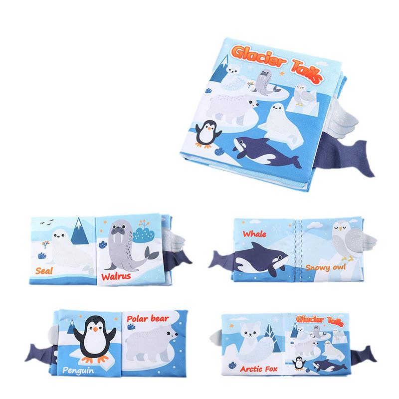 Заводской источник 4 страницы 8 сторон Трансграничная детская тканевая книга Устойчивая к разрывам Раннее развитие Пазл Детская тканевая книга Научная развивающая игрушка