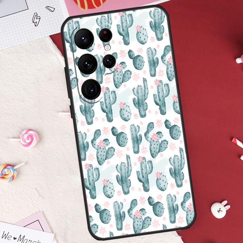 Cactus Succulent Case For Samsung Galaxy S26 Ultra S20 S21 S22 S23 S24 S25 Ultra S10 Plus S25 FE Cover Shell