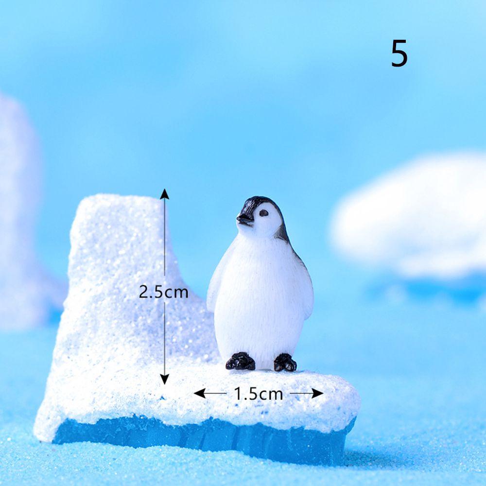 Cute Mini Animal Statue Miniature Model Micro Iceberg Series Resin Ornaments Handcraft Figurine