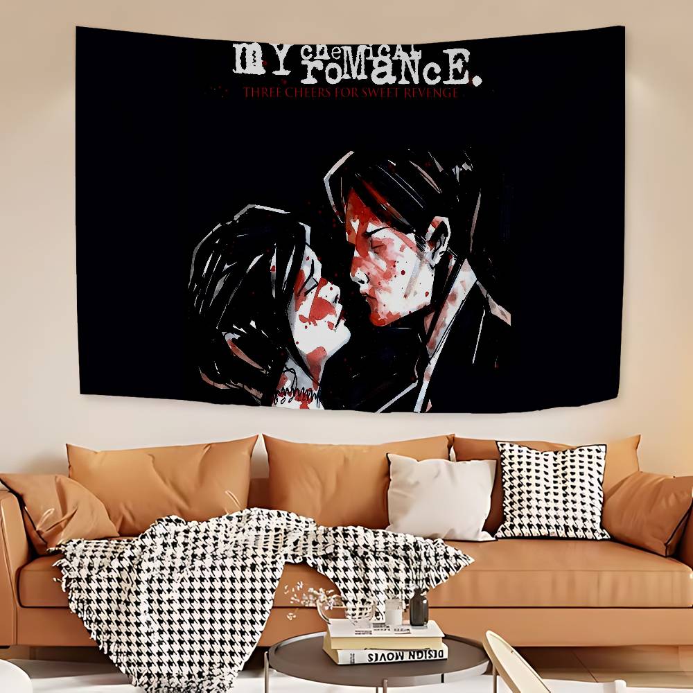 Band MMy CChemical RRomance MCR Hanging Bohemian Tapestry Hanging Tarot Hippie Wall Rugs Dorm Home Decor